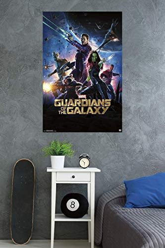 Trends International Guardians of The Galaxy-One Sheet Clip Wall Poster, 22.375" x 34", Premium Poster & Clip Bundle