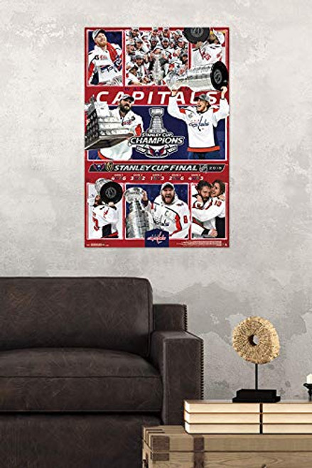 Trends International 2018 Stanley Cup-Celebration Clip Wall Poster, 22.375" x 34", Premium Poster & Clip Bundle