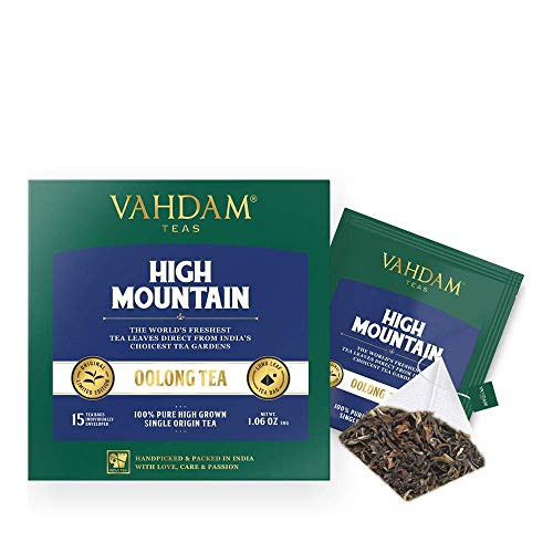 VAHDAM, High Mountain Oolong Tea Bags, 100 Count | 100% Detox Tea | Oolong Tea for Weight Loss | Detox Tea | Oolong Tea Bags 100 Count | Brew Hot, Iced or Kombucha Tea | Packed at Source in India VAHDAM, High Mountain Oolong Tea Bags, 100 Count | 100% Detox Tea | Oolong Tea for Weight Loss | Detox Tea | Oolong Tea Bags 100 Count | Brew Hot, Iced or Kombucha Tea | Packed at Source in India