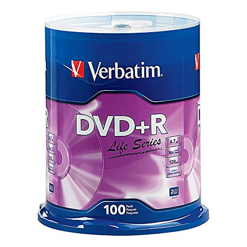 Verbatim Life Series DVD+R Spindle, Pack Of 100 Verbatim Life Series DVD+R Spindle, Pack Of 100