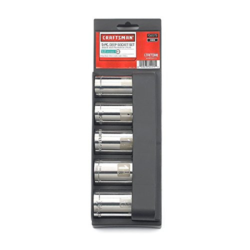 Craftsman 5 pc. Standard Easy to Read Socket Accessory Set, 12 pt. Deep, 1/2 in. Drive 9-34579