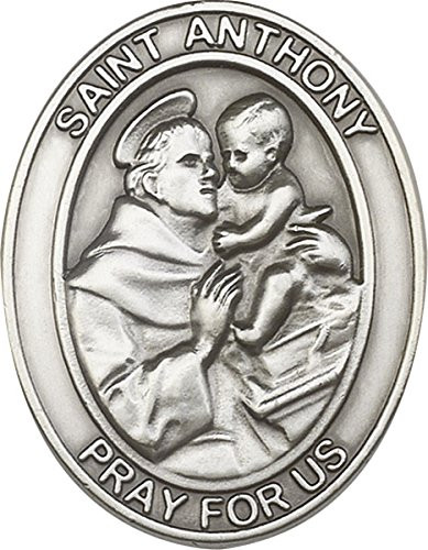F A Dumont Antique Silver St. Anthony Visor Clip
