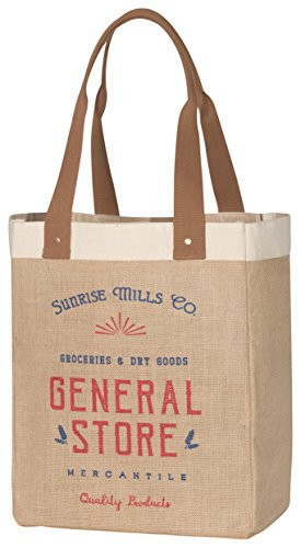 Now Designs Burlap Market Tote, Dry Goods