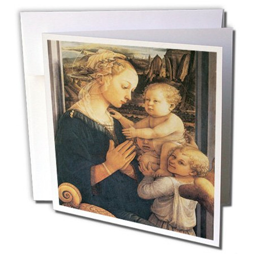 3dRose Madonna and Child by Fra Filippo Lippi - Greeting Cards, 6 x 6 inches, set of 12 (gc_127076_2) 3dRose Madonna and Child by Fra Filippo Lippi - Greeting Cards, 6 x 6 inches, set of 12 (gc_127076_2)