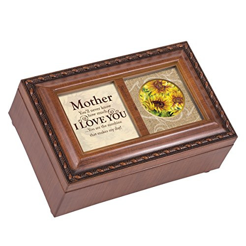 Cottage Garden Mother How Much I Love You Woodgrain Rope Trim Jewelry Music Box Plays You are My Sunshine Cottage Garden Mother How Much I Love You Woodgrain Rope Trim Jewelry Music Box Plays You are My Sunshine