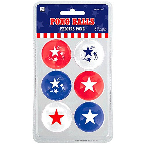 amscan Patriotic Party Pong Balls, 36 Ct.