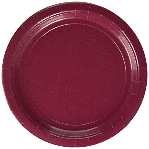 Berry Red Round Paper Plates | 9" | Party Supply | 120 ct.