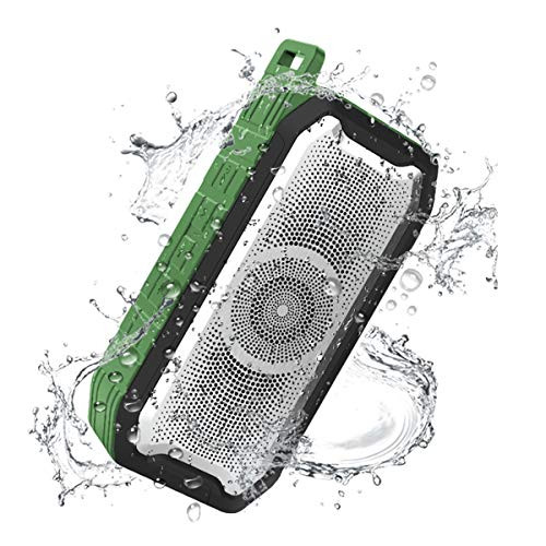 Ipx7 Bluetooth Speaker, Portable Wireless Outdoor Speaker with HD Sound, 8 Hour Playtime, Stereo Bluetooth 5.0 Speakers for Home Party Camping (Green)