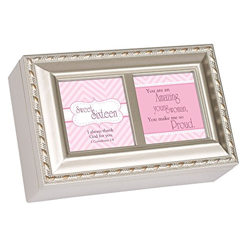 Cottage Garden Sweet Sixteen Amazing Young Woman Brushed Silvertone Jewelry Music Box Plays Amazing Grace Cottage Garden Sweet Sixteen Amazing Young Woman Brushed Silvertone Jewelry Music Box Plays Amazing Grace