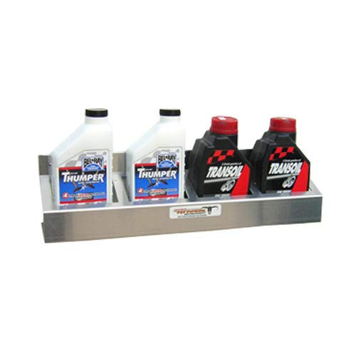 Pit Posse 4 Mount Bottle Oil Rack Caddy Shelf