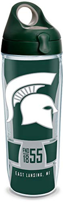 Tervis 1324840 Michigan State Spartans Spirit Insulated Tumbler with Wrap and Hunter Green with Gray Lid, 24 oz Water Bottle - Tritan, Clear Tervis 1324840 Michigan State Spartans Spirit Insulated Tumbler with Wrap and Hunter Green with Gray Lid, 24 oz Water Bottle - Tritan, Clear