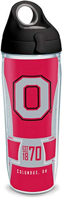 Tervis 1321828 Ohio State Buckeyes Spirit Insulated Tumbler with Wrap and Black with Gray Lid, 24 oz Water Bottle - Tritan, Clear Tervis 1321828 Ohio State Buckeyes Spirit Insulated Tumbler with Wrap and Black with Gray Lid, 24 oz Water Bottle - Tritan, Clear