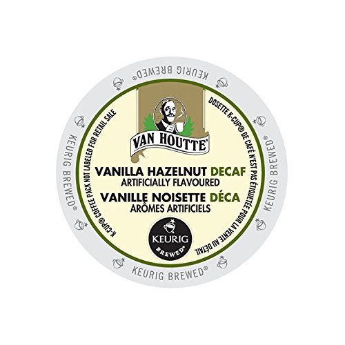 Van Houtte Vanilla Hazelnut Decaffeinated Coffee, 24-Count K-Cups for Keurig Brewers (Pack of 2)