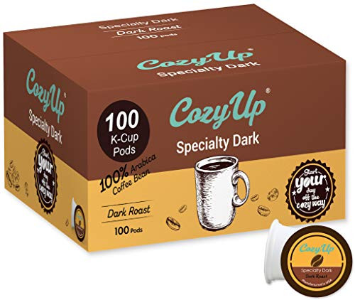 CozyUp 100-Count Specialty Dark Roast Blend Coffee Pods for Keurig K-Cup Brewers, Dark Roast CozyUp 100-Count Specialty Dark Roast Blend Coffee Pods for Keurig K-Cup Brewers, Dark Roast