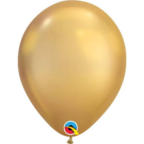Qualatex Latex Balloon 58271 CHROME-GOLD, 11"