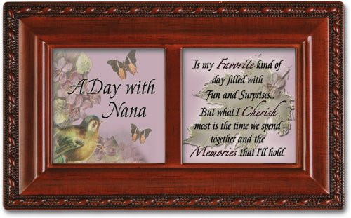 Cottage Garden Petite Music Box - A Day With Nana Plays Wonderful World With Woodgrain Finish Cottage Garden Petite Music Box - A Day With Nana Plays Wonderful World With Woodgrain Finish
