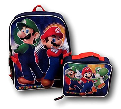 Nintendo Super Mario Backpack with Detachable Insulated Lunch Box
