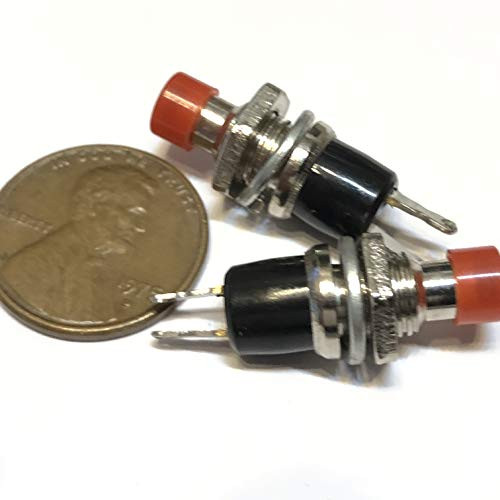 2 Pieces NC Red normally closed Mini Push Button Momentary OFF ON Switch A2