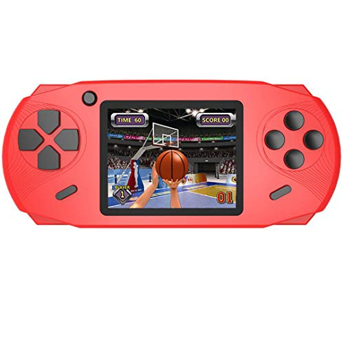Great Boy Handheld Game Console for Children Preloaded 100 Classic Retro 16 Bit HD Games with Solitaire Football Basketball 3.0'' Color Display Seniors Handheld Games (Red)
