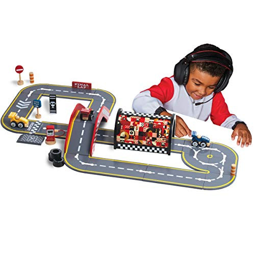 FAO Schwarz Toy Wood Race Circuit Play Track Composite