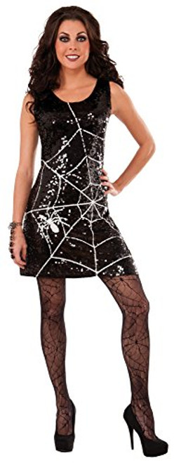 Forum Novelties Women's Sequin Spider Web Dress, Multi, X-Small/Small