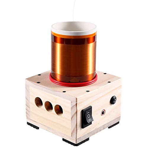 JZENT Music Tesla Coil Desktop Toy Plasma Loudspeaker Arc Generator Wireless Transmission Teaching Demonstration Experiment Model JE-01
