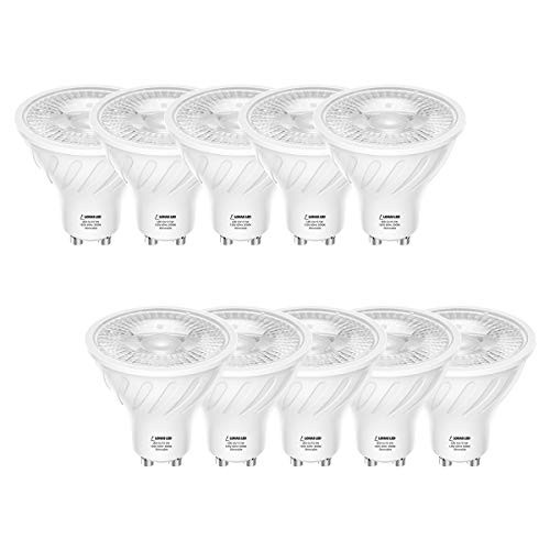 LOHAS Dimmable GU10 LED Bulb, 5W LED 40W Equivalent Halogen Bulbs Warm White 3000K, Recessed Light Track Light 60 Degree Beam Angle, 450 LM GU10 Base Spotlight for Home Office Store, 10 Pack