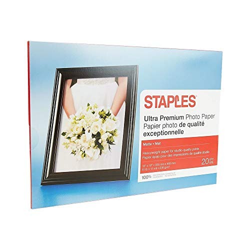 Staples 564123 Ultra Premium Matte Photo Paper 13-Inch X 19-Inch 20/Pack (19896-Cc)