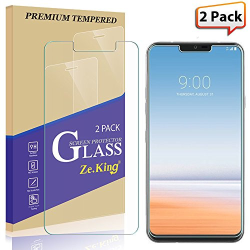 [2-Pack]LG G7 ThinQ Tempered Glass Screen Protector, Zeking 0.33mm 2.5D Edge 9H Hardness [Anti Scratch][Anti-Fingerprint] Bubble Free, Lifetime Replacement Warranty