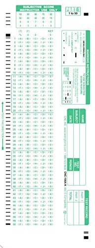 TEST-875E 875-E 100 Question Compatible Testing Forms (500 Sheet Pack)
