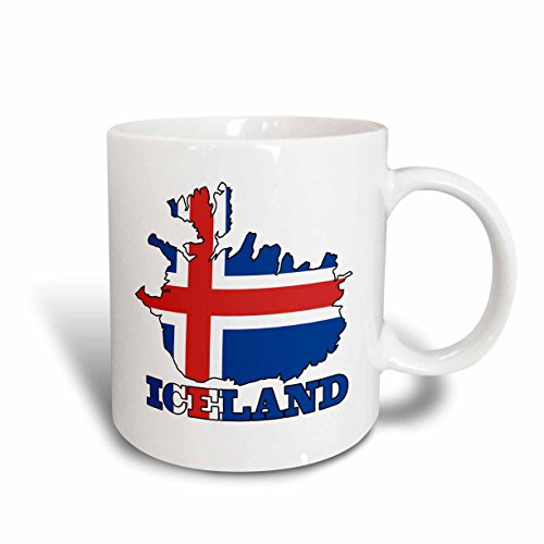3dRose mug_63163_1"The flag of Iceland in the outline map of the country and name, Iceland" Ceramic Mug, 11 oz, Multicolor 3dRose mug_63163_1"The flag of Iceland in the outline map of the country and name, Iceland" Ceramic Mug, 11 oz, Multicolor