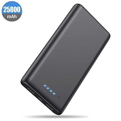Portable Charger Power Bank 25800mah Classic Portable Phone Charger High-Capacity Battery Pack Dual Output with 4 LED Indicators Charging External Battery Charger for Smartphone,Android,Tablet etc