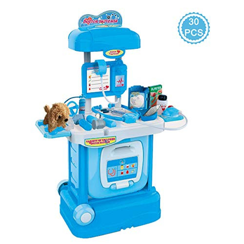 Gifts2U Kids Doctor Kit, Vet Pet Pretend Play Toys with Handy Carrying Suitcase Medical Role Play Educational Toy Doctor Playset for Girls Boys Ages 3-6