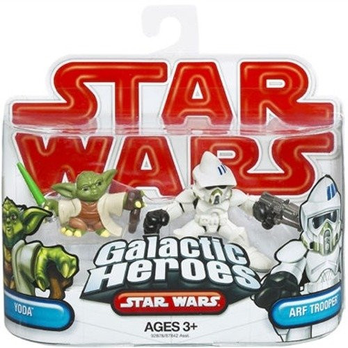 Star Wars 2009 Galactic Heroes 2-Pack Clone ARF Trooper and Yoda Star Wars 2009 Galactic Heroes 2-Pack Clone ARF Trooper and Yoda