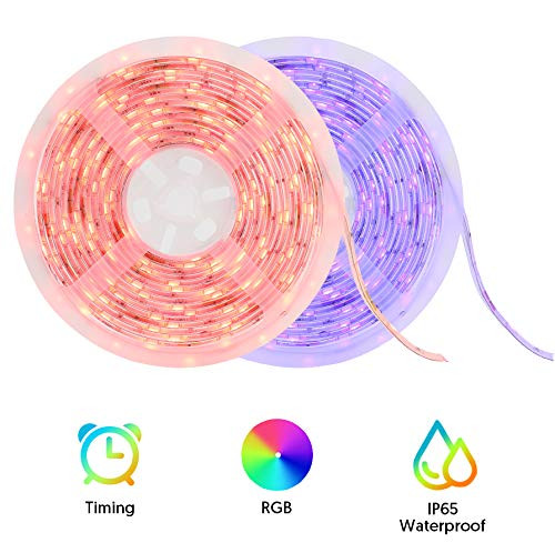 TECKIN Smart LED Lights Strip,16.4ft SMD 5050 Strip Lights with Remote Control,Flexible Color Changing RGB LED Strip Apply for TV, Bedroom, Party and Home Decoration TECKIN Smart LED Lights Strip,16.4ft SMD 5050 Strip Lights with Remote Control,Flexible Color Changing RGB LED Strip Apply for TV, Bedroom, Party and Home Decoration