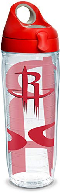Tervis 1296861 NBA Houston Rockets Insulated Tumbler with Wrap and Red with Gray Lid, 24oz Water Bottle, Clear Tervis 1296861 NBA Houston Rockets Insulated Tumbler with Wrap and Red with Gray Lid, 24oz Water Bottle, Clear