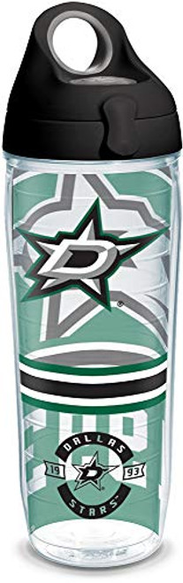 Tervis 1303634 NHL Dallas Stars Top Shelf Insulated Tumbler with Wrap and Black with Gray Lid, 24oz Water Bottle, Clear Tervis 1303634 NHL Dallas Stars Top Shelf Insulated Tumbler with Wrap and Black with Gray Lid, 24oz Water Bottle, Clear