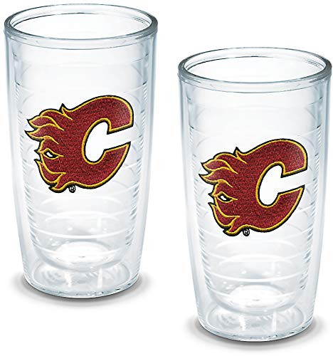 Tervis 1044738"NHL Calgary Flames" Tumbler, Emblem, 16 oz, Clear