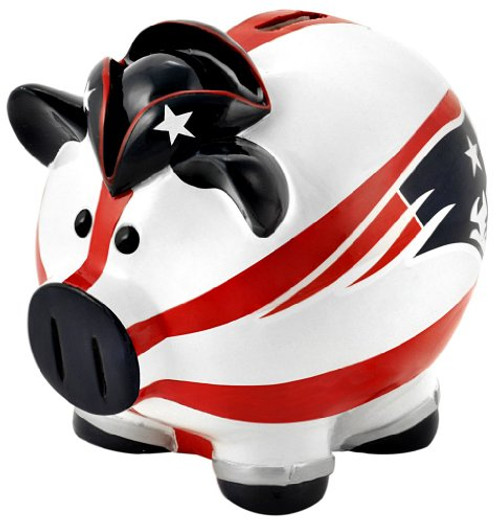 FOCO NFL New England Patriots Resin Thematic Piggy Bank, Small, Team Color FOCO NFL New England Patriots Resin Thematic Piggy Bank, Small, Team Color