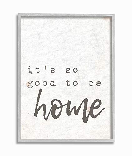 Stupell Industries Its So Good to Be Home Typewriter Typography Gray Framed Wall Art, 11 x 14, Multi-Color