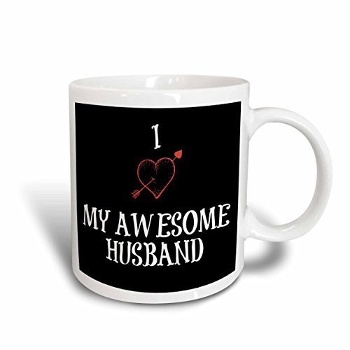3dRose mug_172483_2 I Love My Awesome Husband, Red Heart, Black Background Ceramic Mug, 15-Ounce 3dRose mug_172483_2 I Love My Awesome Husband, Red Heart, Black Background Ceramic Mug, 15-Ounce