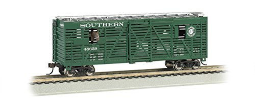 Bachmann 40' Animated Stock Car - SOUTHERN with HORSES - HO Scale Bachmann 40' Animated Stock Car - SOUTHERN with HORSES - HO Scale