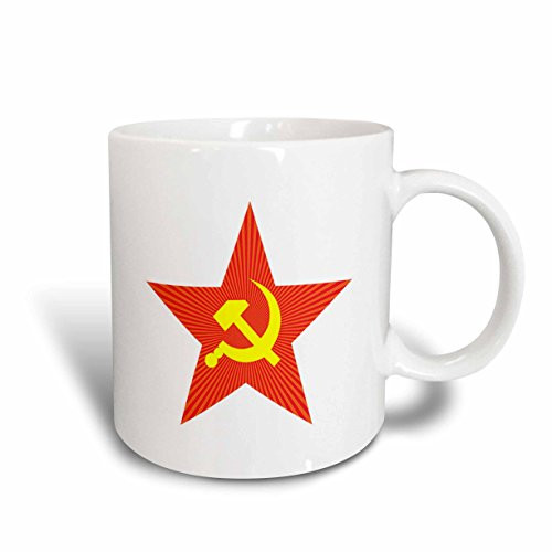 3dRose mug_159598_2 Soviet Star, Soviet Union, Communism Ceramic Mug, 15-Ounce