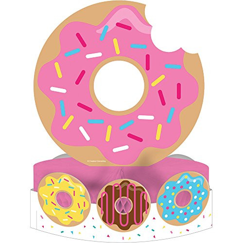 Creative Converting 324235 Centerpiece Decorations, Donut Time, Pack of 6