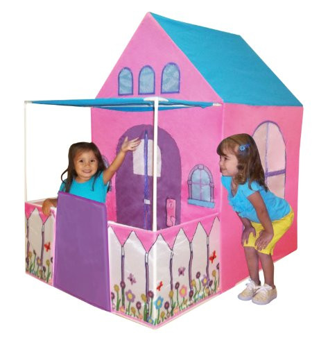 Playhouse Victorian Princess Castle Play tent with fenced patio by Kids Adventure
