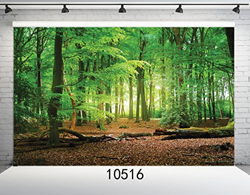 SJOLOON 9x6ft Forest Sunlight Thin Vinyl Customized Digital Printed Photography Backdrop Prop Photo Background 10516