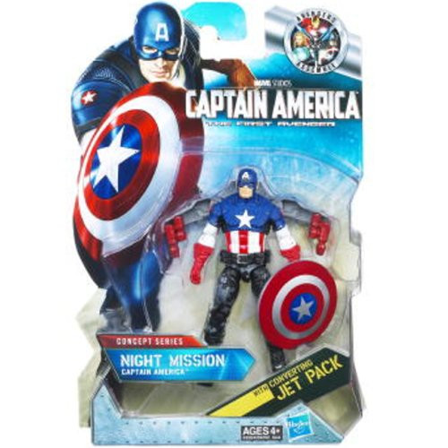 Hasbro Captain America Movie 4 Inch Series 3 Action Figure #14 Night Mission Captain... Hasbro Captain America Movie 4 Inch Series 3 Action Figure #14 Night Mission Captain...