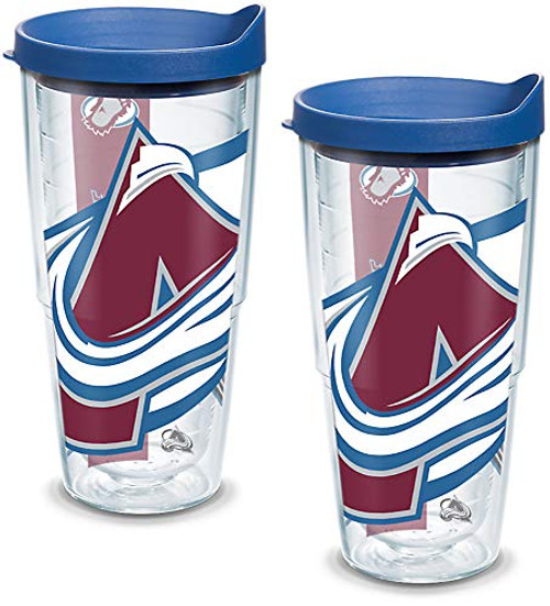 Tervis 1105364 NHL Colorado Avalanche Colossal Tumbler with Wrap and Blue Lid 2 Pack 24oz, Clear Tervis 1105364 NHL Colorado Avalanche Colossal Tumbler with Wrap and Blue Lid 2 Pack 24oz, Clear