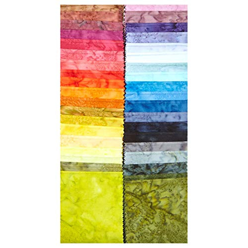 Benartex Bali Batik Stone Quarry 2.5'' Strip-pies Multi
