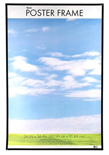 Darice Poster Frame with Plexiglass Window, Black Border, 24" x 36"